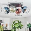 Koyoto lampa sufitowa, kula świetlna niebeieski, zielony, przezroczysty, miedziany, 4-punktowe
