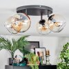 Koyoto Lampa sufitowa, Kula świetlna W kolorze bursztynu, Przezroczysty, 4-punktowe