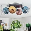 Koyoto lampa sufitowa, kula świetlna niebeieski, złoty, miedziany, 4-punktowe