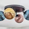 Koyoto lampa sufitowa, kula świetlna niebeieski, złoty, miedziany, 4-punktowe