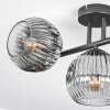 Ripoll lampa sufitowa, kula świetlna chrom, przezroczysty, przydymiony, 3-punktowe
