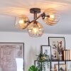 Koyoto lampa sufitowa, kula świetlna bursztynowy, przezroczysty, 3-punktowe
