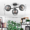 Koyoto lampa sufitowa, kula świetlna przydymiony, 3-punktowe