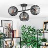 Koyoto lampa sufitowa, kula świetlna przydymiony, 3-punktowe