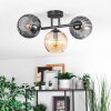 Koyoto Lampa sufitowa, Kula świetlna W kolorze bursztynu, Przydymiony, 3-punktowe