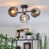 Koyoto lampa sufitowa, kula świetlna chrom, przezroczysty, przydymiony, 3-punktowe