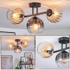Koyoto lampa sufitowa, kula świetlna bursztynowy, przezroczysty, przydymiony, 3-punktowe