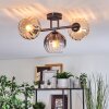 Koyoto lampa sufitowa, kula świetlna bursztynowy, przezroczysty, przydymiony, 3-punktowe