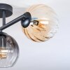 Koyoto lampa sufitowa, kula świetlna bursztynowy, przezroczysty, przydymiony, 3-punktowe