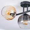 Koyoto lampa sufitowa, kula świetlna bursztynowy, przezroczysty, przydymiony, 3-punktowe