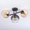 Koyoto lampa sufitowa, kula świetlna bursztynowy, przezroczysty, przydymiony, 3-punktowe