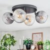 Koyoto lampa sufitowa, kula świetlna bursztynowy, przezroczysty, przydymiony, 4-punktowe