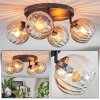 Koyoto Lampa sufitowa, Kula świetlna W kolorze bursztynu, Przezroczysty, 4-punktowe