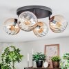 Koyoto Lampa sufitowa, Kula świetlna W kolorze bursztynu, Przezroczysty, 4-punktowe
