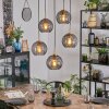 Koyoto lampa wisząca, kula świetlna, lampa wisząca złoty, czarny, 5-punktowe