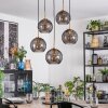 Koyoto lampa wisząca, kula świetlna, lampa wisząca złoty, czarny, 5-punktowe