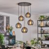 Koyoto lampa wisząca, kula świetlna, lampa wisząca złoty, czarny, 5-punktowe