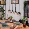 Ripoll lampa wisząca, kula świetlna, lampa wisząca kolory naturalne, czarny, 4-punktowe