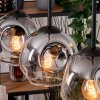 Ripoll lampa wisząca, kula świetlna, lampa wisząca kolory naturalne, czarny, 4-punktowe