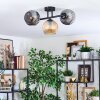 Ripoll lampa sufitowa, kula świetlna bursztynowy, przydymiony, 3-punktowe