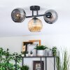 Ripoll lampa sufitowa, kula świetlna bursztynowy, przydymiony, 3-punktowe