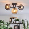 Ripoll lampa sufitowa, kula świetlna bursztynowy, przydymiony, 3-punktowe