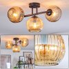 Ripoll Lampa sufitowa, Kula świetlna W kolorze bursztynu, 3-punktowe