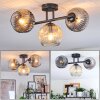Ripoll lampa sufitowa, kula świetlna bursztynowy, przezroczysty, przydymiony, 3-punktowe