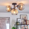 Ripoll lampa sufitowa, kula świetlna bursztynowy, przezroczysty, przydymiony, 3-punktowe