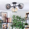 Ripoll lampa sufitowa, kula świetlna bursztynowy, przezroczysty, przydymiony, 3-punktowe