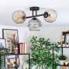 Ripoll lampa sufitowa, kula świetlna bursztynowy, przezroczysty, przydymiony, 3-punktowe