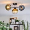 Koyoto lampa sufitowa, kula świetlna niebeieski, złoty, zielony, przezroczysty, 3-punktowe