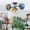 Koyoto lampa sufitowa, kula świetlna niebeieski, złoty, zielony, przezroczysty, 3-punktowe