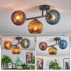 Koyoto lampa sufitowa, kula świetlna niebeieski, złoty, miedziany, 3-punktowe