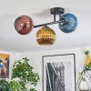 Koyoto lampa sufitowa, kula świetlna niebeieski, złoty, miedziany, 3-punktowe