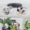 Koyoto lampa sufitowa, kula świetlna bursztynowy, przezroczysty, przydymiony, 4-punktowe