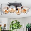 Koyoto Lampa sufitowa, Kula świetlna W kolorze bursztynu, 4-punktowe Koyoto Lampa sufitowa, Kula świetlna W kolorze bursztynu, 4-punktowe