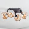Koyoto lampa sufitowa, kula świetlna bursztynowy, 4-punktowe