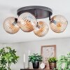 Koyoto lampa sufitowa, kula świetlna bursztynowy, 4-punktowe