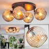 Ripoll Lampa sufitowa, Kula świetlna W kolorze bursztynu, 4-punktowe