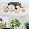 Ripoll Lampa sufitowa, Kula świetlna W kolorze bursztynu, 4-punktowe