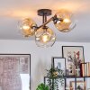 Ripoll lampa sufitowa, kula świetlna bursztynowy, przezroczysty, 3-punktowe