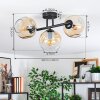 Ripoll lampa sufitowa, kula świetlna bursztynowy, przezroczysty, 3-punktowe
