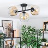 Ripoll Lampa sufitowa, Kula świetlna W kolorze bursztynu, Przezroczysty, 3-punktowe