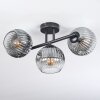 Ripoll lampa sufitowa, kula świetlna przezroczysty, przydymiony, 3-punktowe