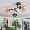 Gastor Lampa sufitowa, Kula świetlna W kolorze bursztynu, Przydymiony, 3-punktowe