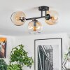 Koyoto lampa sufitowa, kula świetlna bursztynowy, przezroczysty, 3-punktowe