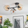 Koyoto Lampa sufitowa, Kula świetlna W kolorze bursztynu, Przezroczysty, Przydymiony, 3-punktowe