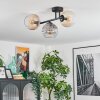 Koyoto lampa sufitowa, kula świetlna bursztynowy, przezroczysty, przydymiony, 3-punktowe