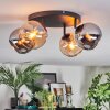 Koyoto lampa sufitowa, kula świetlna bursztynowy, chrom, przydymiony, 4-punktowe